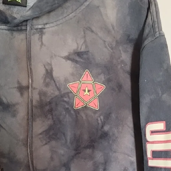 Jeffree Star Black Tie-Dye Hoodie with Pink Accents - Picture 2 of 8